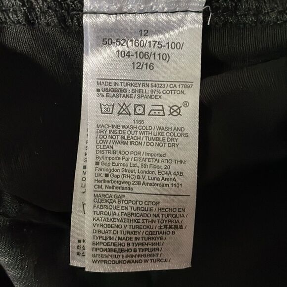 NWOT GAP Maternity Full Panel Straight Khaki, Black, Size 12, style #556392 - Picture 6 of 7